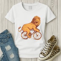 Bicycle Lion Womens T-Shirt