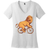 Bicycle Lion Women's V-Neck T-Shirt