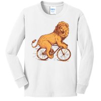 Bicycle Lion Kids Long Sleeve Shirt