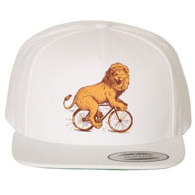 Bicycle Lion Wool Snapback Cap