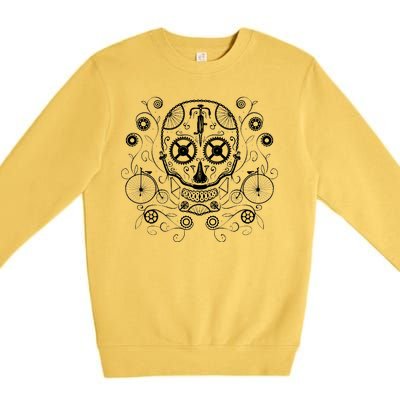 Bicycle Skull Premium Crewneck Sweatshirt