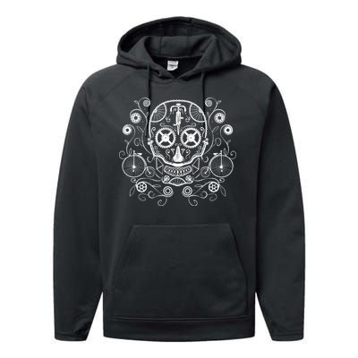 Bicycle Skull Performance Fleece Hoodie