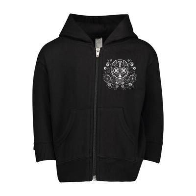 Bicycle Skull Toddler Zip Fleece Hoodie