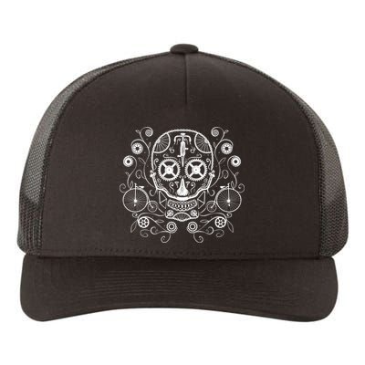 Bicycle Skull Yupoong Adult 5-Panel Trucker Hat