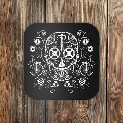 Bicycle Skull Coaster