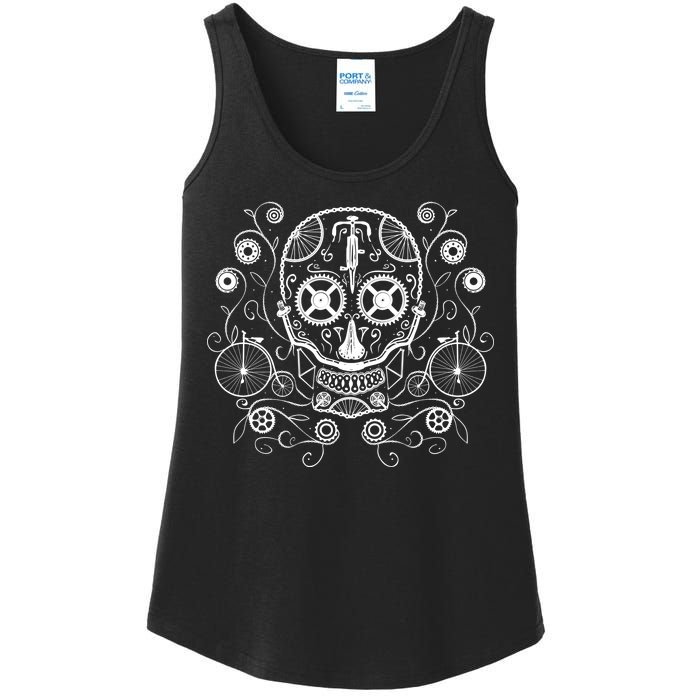 Bicycle Skull Ladies Essential Tank