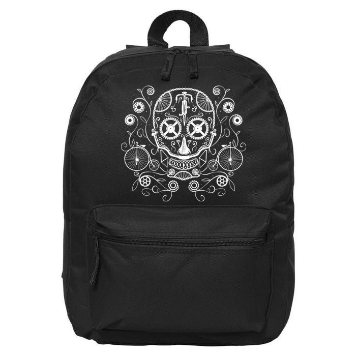 Bicycle Skull 16 in Basic Backpack