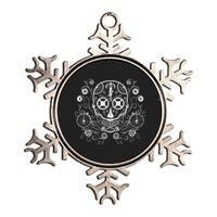 Bicycle Skull Metallic Star Ornament