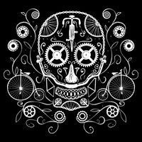 Bicycle Skull Baby Bodysuit