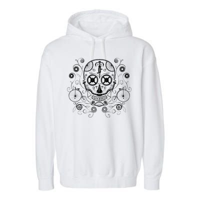 Bicycle Skull Garment-Dyed Fleece Hoodie