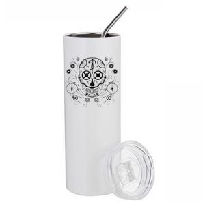 Bicycle Skull Stainless Steel Tumbler