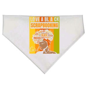 Black Independence Day Gift Love A Black Scrapbooking Cute Gift USA-Made Doggie Bandana