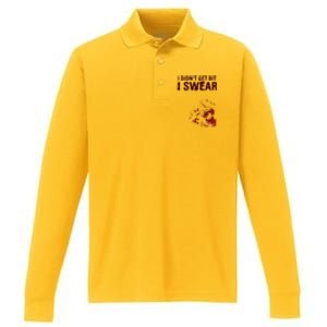 Bloody I DidnT Get Bit Funny Zombie Bite Halloween Performance Long Sleeve Polo