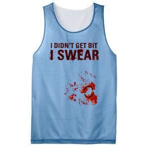 Bloody I DidnT Get Bit Funny Zombie Bite Halloween Mesh Reversible Basketball Jersey Tank