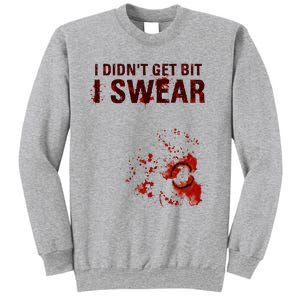 Bloody I DidnT Get Bit Funny Zombie Bite Halloween Sweatshirt