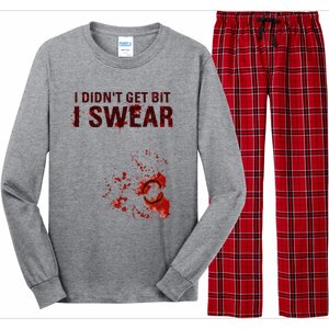 Bloody I DidnT Get Bit Funny Zombie Bite Halloween Long Sleeve Pajama Set