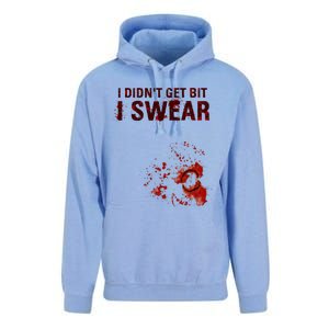 Bloody I DidnT Get Bit Funny Zombie Bite Halloween Unisex Surf Hoodie