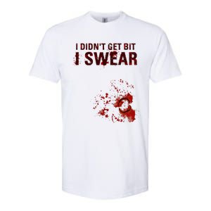 Bloody I DidnT Get Bit Funny Zombie Bite Halloween Softstyle CVC T-Shirt