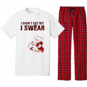 Bloody I DidnT Get Bit Funny Zombie Bite Halloween Pajama Set