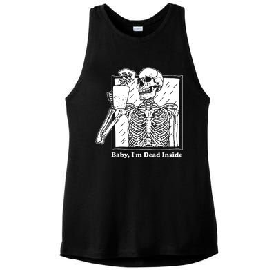 Baby IM Dead Inside Ladies PosiCharge Tri-Blend Wicking Tank