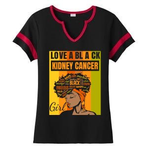 Black Independence Day Love A Black Ney Cancer Meaningful Gift Ladies Halftime Notch Neck Tee