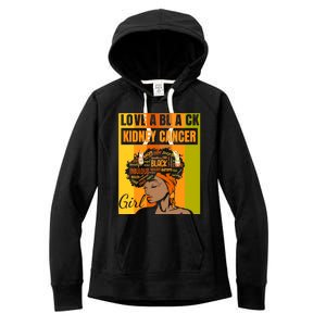 Black Independence Day Love A Black Ney Cancer Meaningful Gift Women's Fleece Hoodie