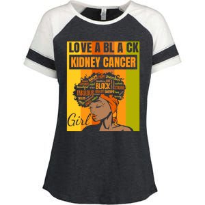 Black Independence Day Love A Black Ney Cancer Meaningful Gift Enza Ladies Jersey Colorblock Tee