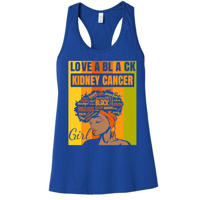 Black Independence Day Love A Black Ney Cancer Meaningful Gift Women's Racerback Tank