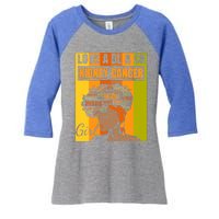 Black Independence Day Love A Black Ney Cancer Meaningful Gift Women's Tri-Blend 3/4-Sleeve Raglan Shirt