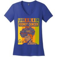 Black Independence Day Love A Black Ney Cancer Meaningful Gift Women's V-Neck T-Shirt