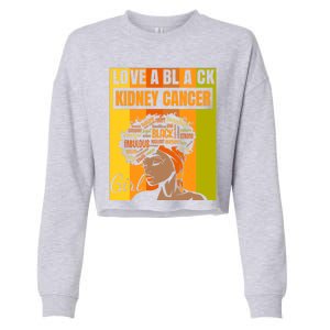 Black Independence Day Love A Black Ney Cancer Meaningful Gift Cropped Pullover Crew