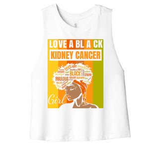 Black Independence Day Love A Black Ney Cancer Meaningful Gift Women's Racerback Cropped Tank