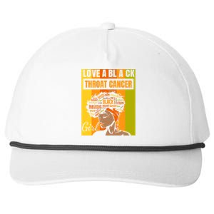 Black Independence Day Love A Black Throat Cancer Cute Gift Snapback Five-Panel Rope Hat