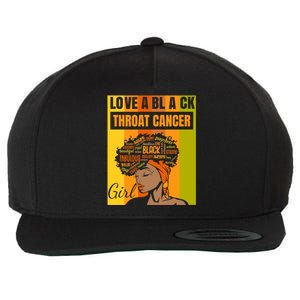 Black Independence Day Love A Black Throat Cancer Cute Gift Wool Snapback Cap