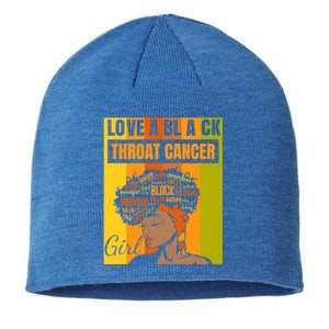 Black Independence Day Love A Black Throat Cancer Cute Gift Sustainable Beanie