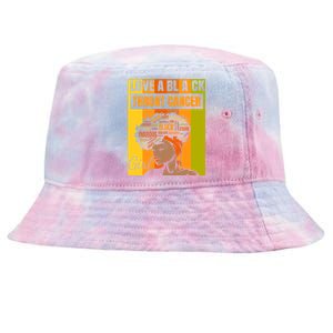 Black Independence Day Love A Black Throat Cancer Cute Gift Tie-Dyed Bucket Hat