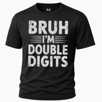 Bruh I'm Double Digits 10th Birthday Gifts 10 Year Old Boy Cooling Performance Crew T-Shirt