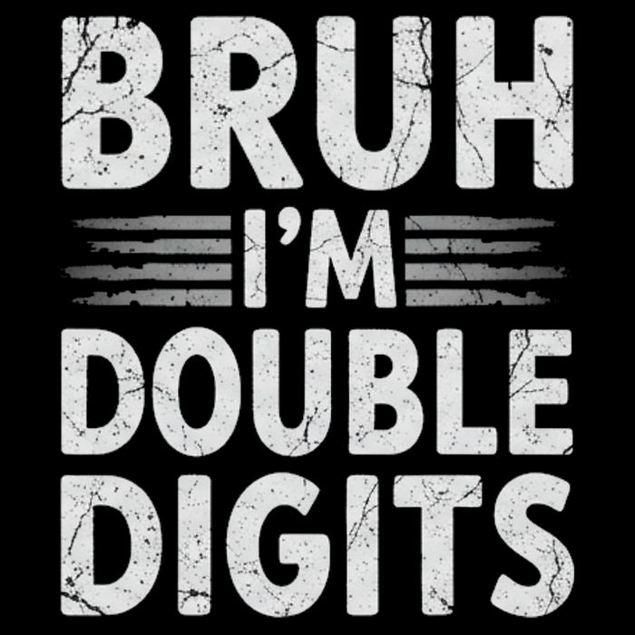 Bruh I'm Double Digits 10th Birthday Gifts 10 Year Old Boy Cooling Performance Crew T-Shirt