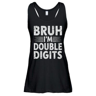 Bruh I'm Double Digits 10th Birthday Gifts 10 Year Old Boy Ladies Essential Flowy Tank