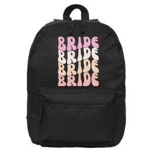 Bride I Do Crew Retro Bachelorette Party Bride Bridesmaids 16 in Basic Backpack