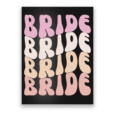 Bride I Do Crew Retro Bachelorette Party Bride Bridesmaids Poster