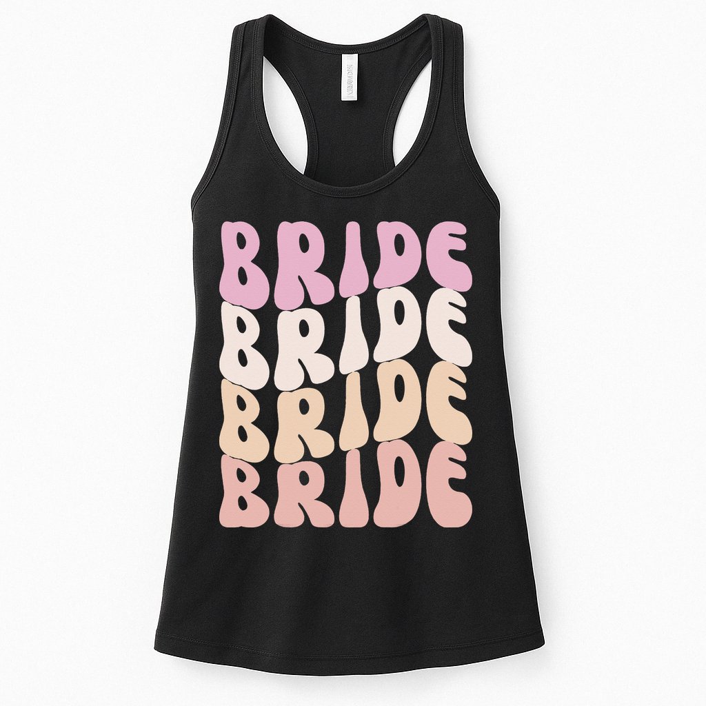 Bride I Do Crew Retro Bachelorette Party Bride Bridesmaids Womens Tank Top