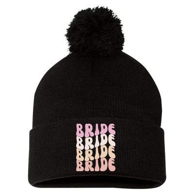 Bride I Do Crew Retro Bachelorette Party Bride Bridesmaids Pom Pom 12in Knit Beanie