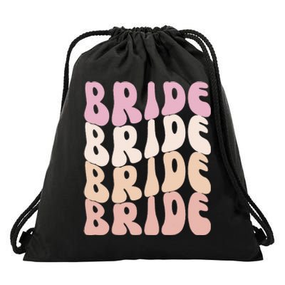 Bride I Do Crew Retro Bachelorette Party Bride Bridesmaids Drawstring Bag