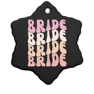 Bride I Do Crew Retro Bachelorette Party Bride Bridesmaids Ceramic Star Ornament