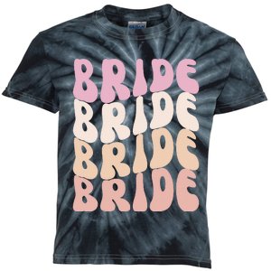 Bride I Do Crew Retro Bachelorette Party Bride Bridesmaids Kids Tie-Dye T-Shirt