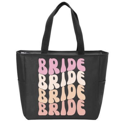 Bride I Do Crew Retro Bachelorette Party Bride Bridesmaids Zip Tote Bag