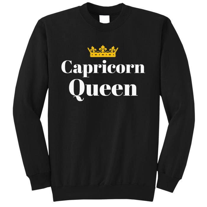 Born in December January Capricorn Queen Zodiac Sign Tall Sweatshirt