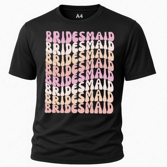 Bridesmaid I Do Crew Retro Bachelorette Party Bridesmaids Cooling Performance Crew T-Shirt