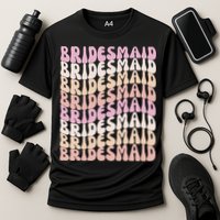 Bridesmaid I Do Crew Retro Bachelorette Party Bridesmaids Cooling Performance Crew T-Shirt